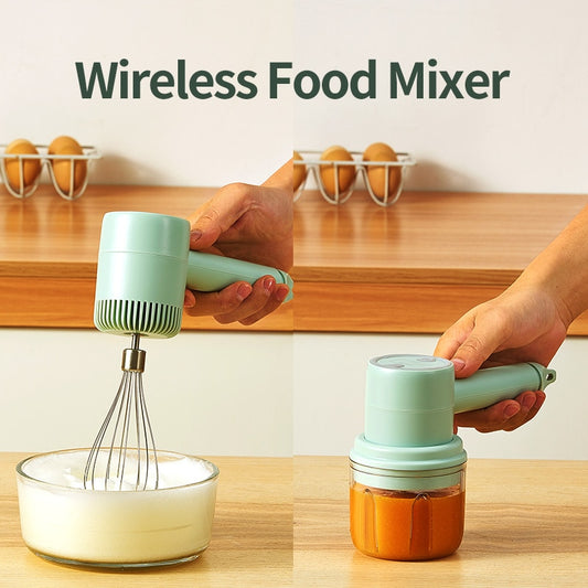 New Wireless Portable Electric Food Mixer/Hand Blender : 3 Speeds High Power